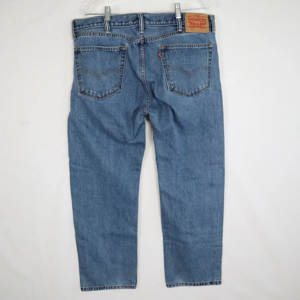 Levi's 505 Jeans Mens‎ 38x30 Regular Fit 5-Pocket Cotton Denim Blue